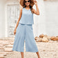 Solid Color Casual Loose Sleeveless Women's Jumpsuit