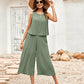 Solid Color Casual Loose Sleeveless Women's Jumpsuit