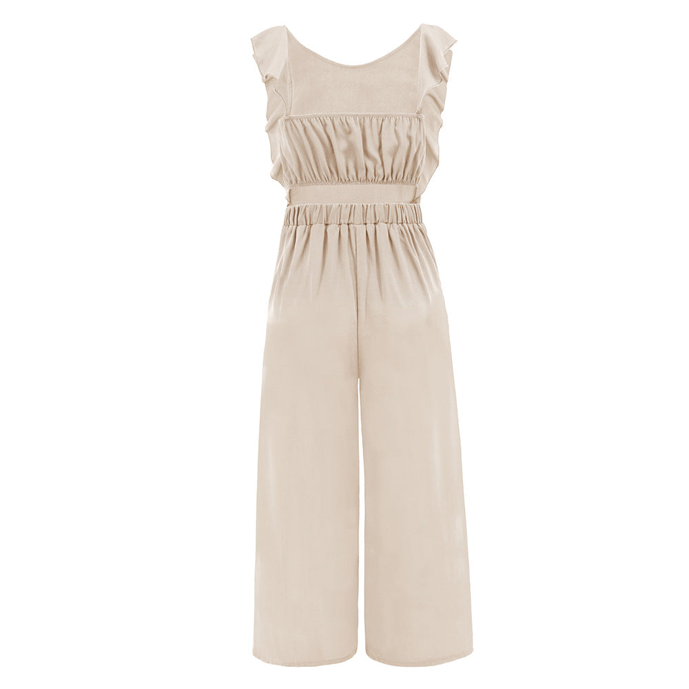 Ruffle Sleeveless  Jumpsuit