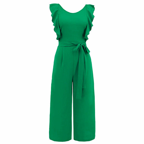 Ruffle Sleeveless  Jumpsuit