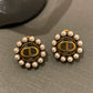 D's Classic Style Women's Unique Middle-Ancient Pearl Earrings