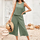 Solid Color Casual Loose Sleeveless Women's Jumpsuit