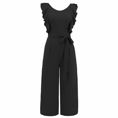 Ruffle Sleeveless  Jumpsuit