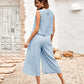 Solid Color Casual Loose Sleeveless Women's Jumpsuit