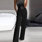 Black Sleeveless Studded Bandage Jumpsuit