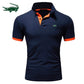 Men's cotton  polo shirt 2025 summer new high-end business casual Lapel short sleeve T-shirt