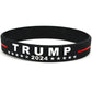 Trump 2024 Campaign Bracelet With Silicone Material Election Merchandise Adult Size Packaged Inspirational Wristbands Voter Gift