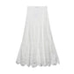 Party White lace blouse tops and skirt Women Summer Sexy embroidery hollow out Female shirt 2 piece set suit INKEO 2T105