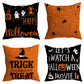 Halloween Decoration Throw Pillow Cover 45x45cm Halloween Decor Trick or Treat Pumpkin Bat Cushion Cover for Sofa Living Room