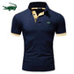 Men's cotton  polo shirt 2025 summer new high-end business casual Lapel short sleeve T-shirt