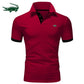 Men's cotton  polo shirt 2025 summer new high-end business casual Lapel short sleeve T-shirt