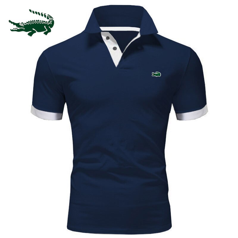 Men's cotton  polo shirt 2025 summer new high-end business casual Lapel short sleeve T-shirt