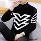 Men Autumn/winter Fashion Heavy Knit Turtleneck Sweater Mink Cashmere Knit Handsome Slim New Pullover with Thick Foundation