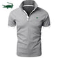 Men's cotton  polo shirt 2025 summer new high-end business casual Lapel short sleeve T-shirt