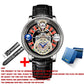 Montre Homme 2023  PINDU DESIGN Men's Watches Top Brands Luxury Quartz Roulette Rotary Watch Baselworld