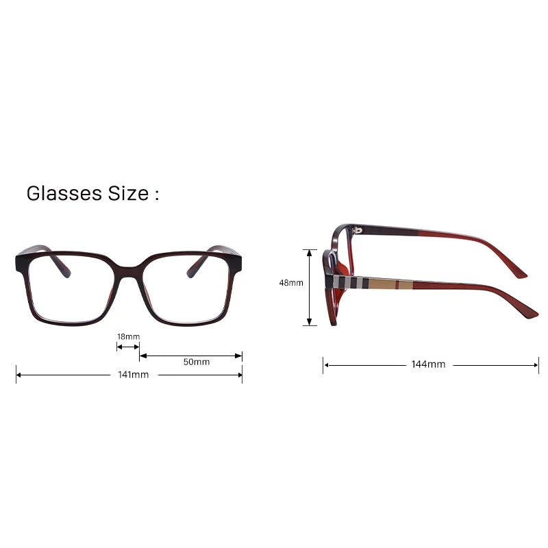 Retro Square Anti Blue Light Optical Glasses Frames for Men Women Fashion Prescription Office Computer Eyeglasses