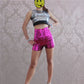 High Waist Sequin Shorts Women Summer 2024  Costume Streetwear.