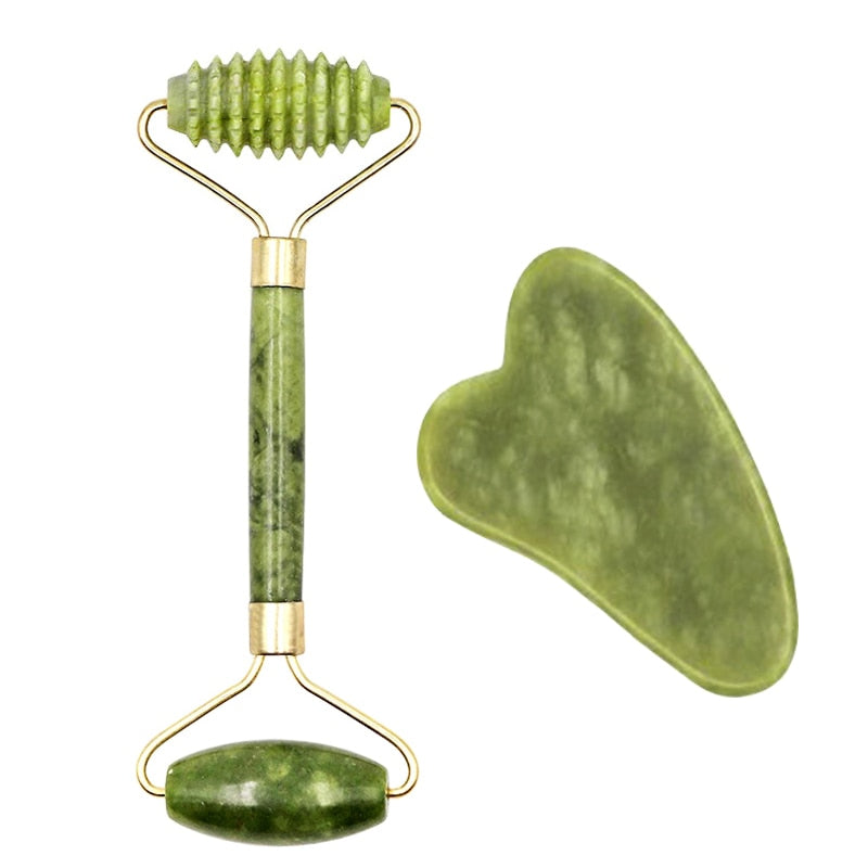 Natural Jade Face Massager Gua Sha Stone Face  Guasha Masaje Facial Board Acupoint Eye Care SPA Massager Tool massage visage