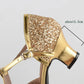 Gold high heels Women Shoes Sandals Pumps Women Shoes Latin Dance Shoes 3.5/5.5CM Heels Female Wedding Party Shoes talon femme