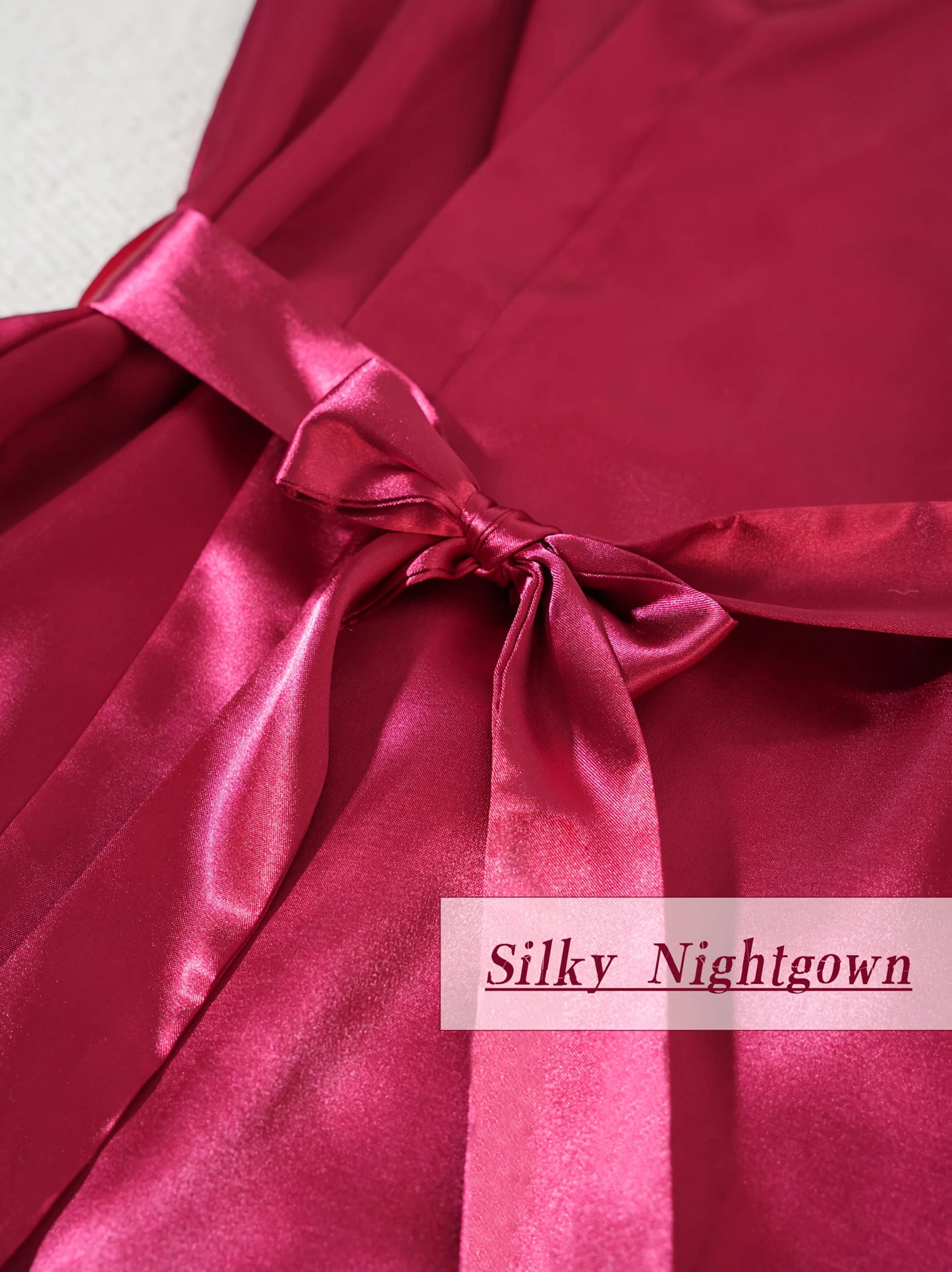 Women’s 4-Piece Satin Pajama Set – Silk Robe & Nightgown Sleepwear