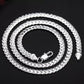 S925 Sterling Silver Gold/Silver 8/18/20/24 Inch 5MM Full Sideways Chain Necklace For Women Men Fashion Jewelry Gifts