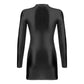 Womens Glossy Bodycon Dress Long Sleeve Mini Pencil Dress Nightwear Smooth Stretchy Mock Neck Tight Dresses Clubwear Costume