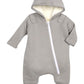 Smart Cuddly Jumpsuit + Bib - Gray