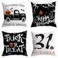 Halloween Decoration Throw Pillow Cover 45x45cm Halloween Decor Trick or Treat Pumpkin Bat Cushion Cover for Sofa Living Room