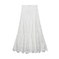 Party White lace blouse tops and skirt Women Summer Sexy embroidery hollow out Female shirt 2 piece set suit INKEO 2T105