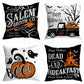 Halloween Decoration Throw Pillow Cover 45x45cm Halloween Decor Trick or Treat Pumpkin Bat Cushion Cover for Sofa Living Room