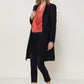 Women's Wool-blended Open Front Jacket In Black