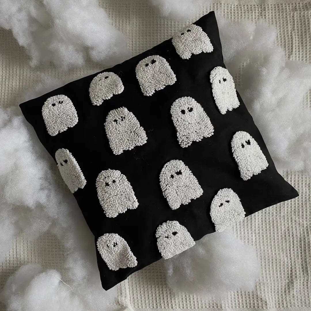 Halloween throw pillow cover, tufted accent pillow - Image #2
