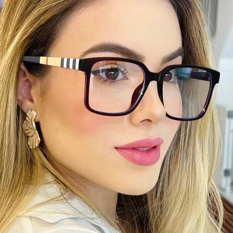 Retro Square Anti Blue Light Optical Glasses Frames for Men Women Fashion Prescription Office Computer Eyeglasses - Image #1