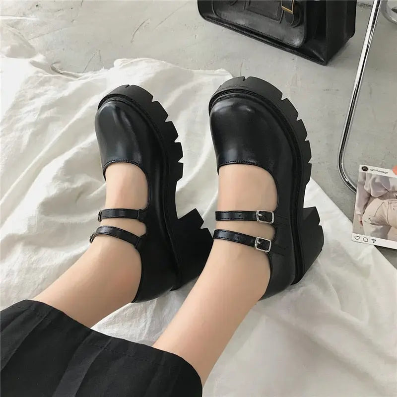 shoes heels mary janes Pumps platform Lolita shoes on heels Women&#39;s shoes Japanese Style Vintage Girls High Heel shoes for women - Executive-Skincare