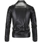 Ninja Stealth Black Mens  Faux Leather Biker Jacket