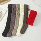 1Pair Braided Bowknot Decor  Long Socks Stockings  Kawaii Socks Knee High Socks Autumn Winter - Image #4