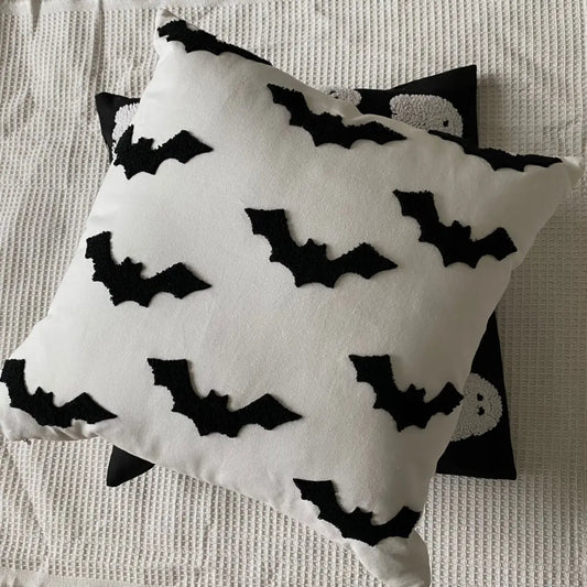 Halloween throw pillow cover, tufted accent pillow - Image #1