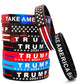 Trump 2024 Campaign Bracelet With Silicone Material Election Merchandise Adult Size Packaged Inspirational Wristbands Voter Gift - Image #1