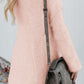 Cute Winter Pink Warm Fuzzy Double Breasted Pocketed Cardigan