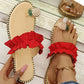 Flat Toe Casual Womens Slippers Pineapple Pearl Beach Slides