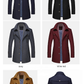 Winter Scarf Detachable Scarf Jackets Men's Wool Coats