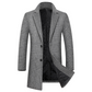 Fashion Plaid Single Breasted Jackets Men's Wool Coats