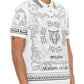 Italian Print Collared Polo Shirt