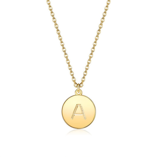 Trendy 2025 Initial Necklace  Letters A-Z in 18K Gold
