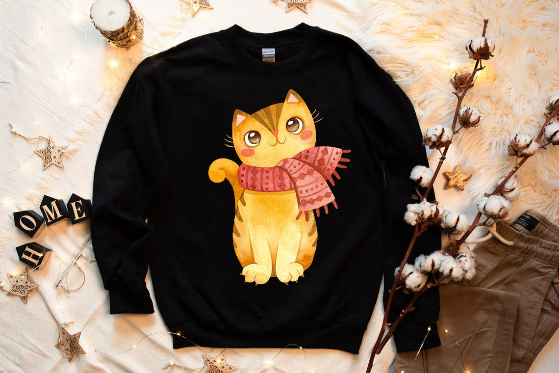 Cute Winter Cats Christmas Sweatshirt