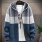 Mens Hooded Zipper Jacket Sweater Jacket