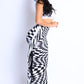 Checkered Elastic High Waist Stretch Bodycon Maxi Pencil Skirt