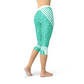 Turquoise Sports Capri Leggings