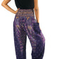 Purple PEACOCK Harem Pants Women Boho Pants Hippie Pants