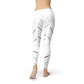 Womens White Stripes Leggings